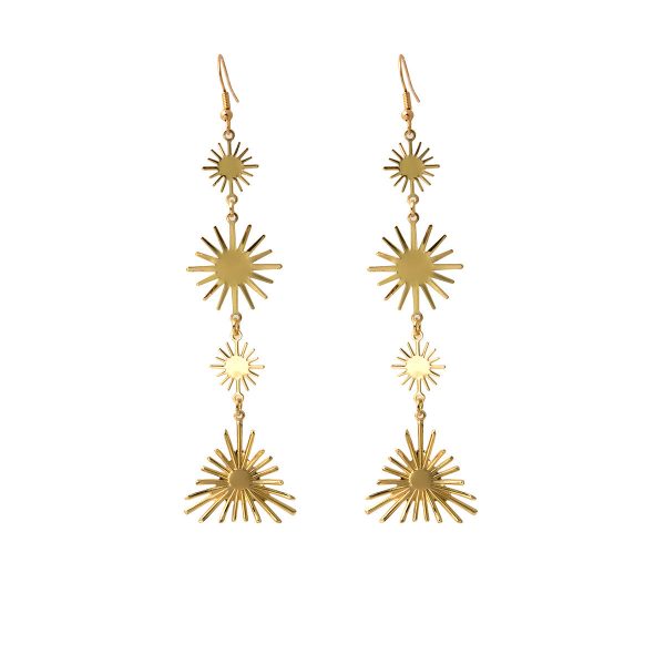 18K Gold-Plated Starburst Link Drop Earrings Online Hot Sale