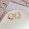 18K Gold-Plated U-Shape Huggie Earrings Hot on Sale