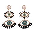 Black Crystal & Cubic Zirconia Evil Eye Drop Earrings Supply