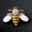 Yellow & Black Cubic Zirconia Bee Brooch Fashion