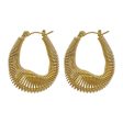 18K Gold-Plated Spring Huggie Earrings Online Hot Sale