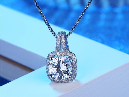 White Crystal & Cubic Zirconia Pendant Necklace on Sale