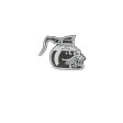 Black & White Skull Kettle Brooch Fashion