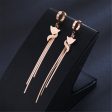 18K Rose Gold-Plated Frosted Fox Drop Earrings Supply