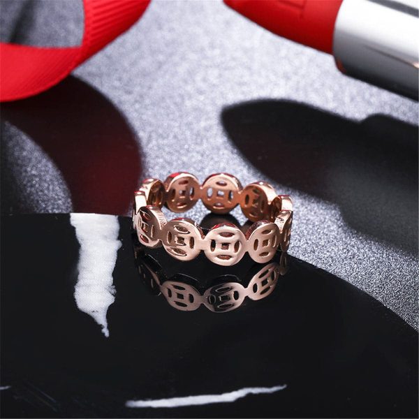 18K Rose Gold-Plated Linking Coin Band Online