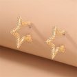 18K Gold-Plated Open Star Huggie Earrings Online now