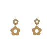 18K Gold-Plated Openwork Floral Drop Earrings Online Sale