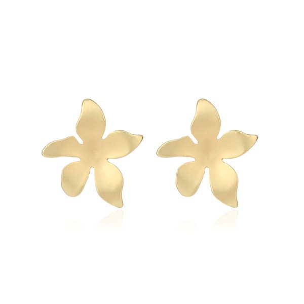 18K Gold-Plated Tropical Flower Stud Earrings Supply