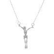 Silver-Plated Hanging Skeleton Pendant Necklace Supply