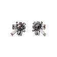 Black & White Crystal Stud Earrings For Discount