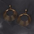 18K Gold-Plated Layer Wave Drop Earrings on Sale