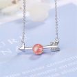 Strawberry Red Crystal & Silver-Plated Arrow Pendant Necklace Online