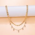 18K Gold-Plated & Cubic Zirconia Sequin Station Necklace Fashion