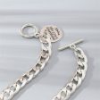 Silver-Plated  Goods & Supplies  Curb Chain Toggle Bracelet Hot on Sale