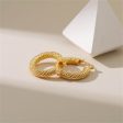 18K Gold-Plated Twisted Thread Hoop Earrings For Cheap