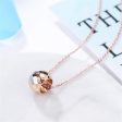 18K Rose Gold-Plated Cut Ball Pendant Necklace Cheap