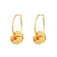 18K Gold-Plated Knot Huggie Earrings Hot on Sale