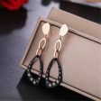 Black Acrylic & 18K Rose Gold-Plated Star Triangle Drop Earrings Cheap