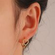 18K Gold-Plated Twine Heart Huggie Earrings Online now