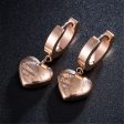 18K Rose Gold-Plated Heart Drop Earrings Sale