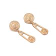 18K Gold-Plated Lion Pin Drop Earrings For Discount