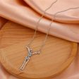 Silver-Plated Hanging Skeleton Pendant Necklace Supply