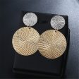 18K Gold-Plated & Silver-Plated Woven Disk Drop Earrings Online now