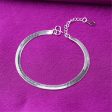 Silver-Plated Snake Chain Anklet on Sale