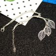 Silver-Plated Leaves Strand Charm Bracelet Discount