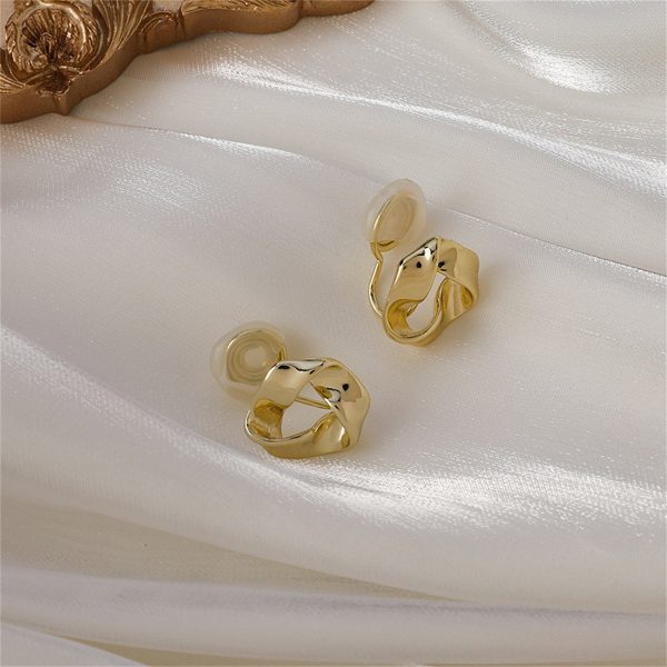 18K Gold-Plated Open-Twisted Ear Cuff For Discount