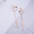 18K Rose Gold-Plated Bar & Ring Drop Earring Fashion