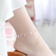 Silver-Plated Clover Charm Anklet Hot on Sale