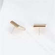 18K Gold-Plated Folded Geometric Stud Earrings Fashion