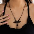 Black Bat Pendant Necklace For Discount