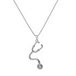 Silver-Plated Stethoscope Pendant Necklace Fashion