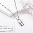 Silver-Plated Lock Pendant Necklace Sale