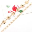 18K Gold-Plated Flower Layered Station Anklet on Sale