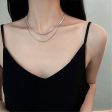 Silver-Plated Snake Chain Layered Necklace on Sale