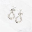 Silver-Plated Bow Drop Earrings Fashion