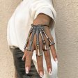 Black Corpse Hand Five-Finger Ring Stretch Bracelet For Cheap