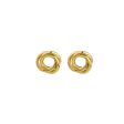 18K Gold-Plated Interlocked Circle Stud Earrings Online Hot Sale