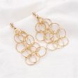 18K Gold-Plated Ring Chain Drop Earrings Supply