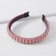 Pink & Cubic Zirconia Beaded Hard Headband For Discount