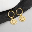 18K Gold-Plated Smiley Huggie Earrings Supply