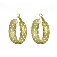 18K Gold-Plated Weaving Hoop Earrings For Discount