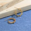 18K Gold-Plated Studded Paperclip Hoop Earrings Sale