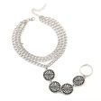 Silver-Plated Floral Four-Plate Anklet & Toe Ring Set Online Sale