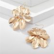 18K Gold-Plated Flower Drop Earrings For Cheap