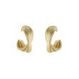 18K Gold-Plated Curved Hoop Earrings Cheap