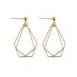 18K Rose Gold-Plated Open Geometric Drop Earrings on Sale